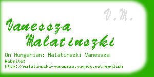 vanessza malatinszki business card
